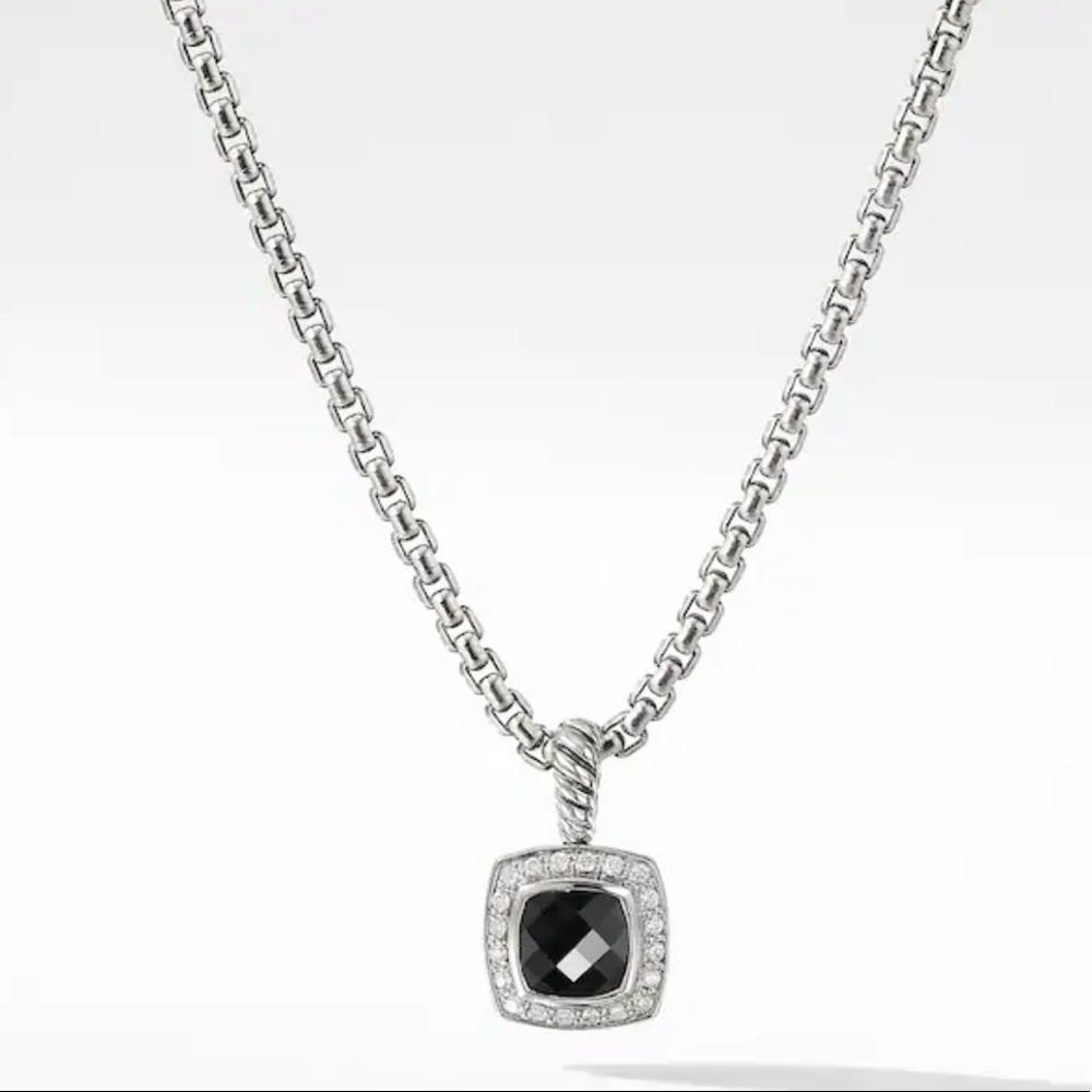 David Yurman Necklace with Black Onyx and Diamonds